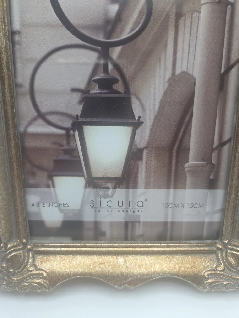 Sicura Italian Designs Gold Ornate 4 X 6 Photo Frame
